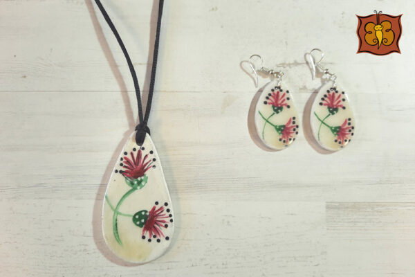 Conjunto collar y pendientes de madera - Imagen 37