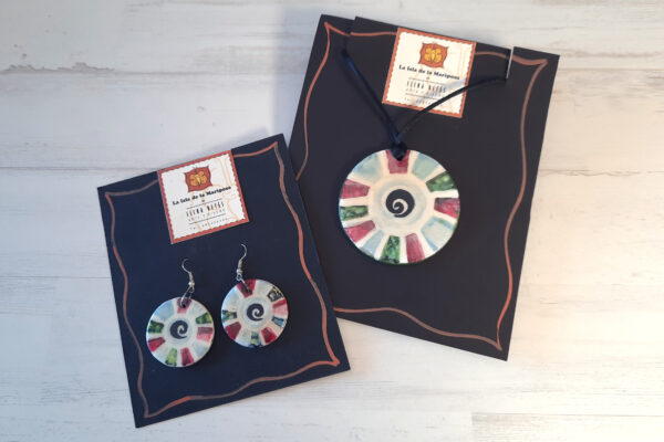 Conjunto collar y pendientes de madera - Imagen 48