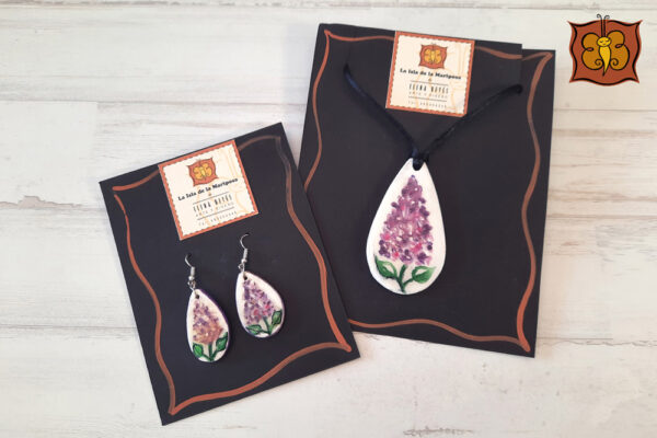 Conjunto collar y pendientes de madera - Imagen 20
