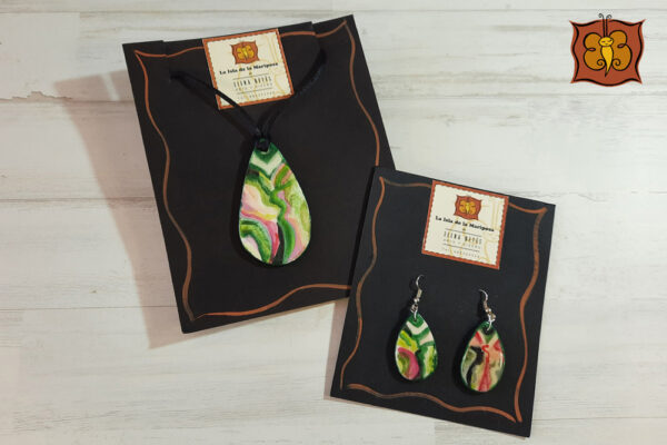Conjunto collar y pendientes de madera - Imagen 24