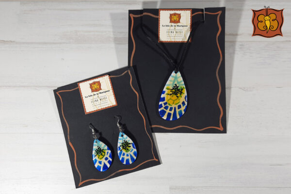 Conjunto collar y pendientes de madera - Imagen 28