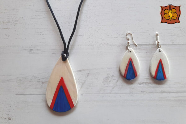 Conjunto collar y pendientes de madera - Imagen 41
