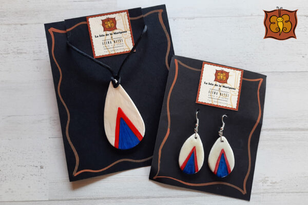 Conjunto collar y pendientes de madera - Imagen 44