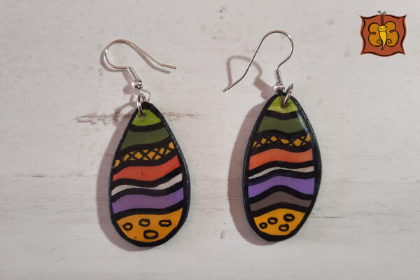 Conjunto collar y pendientes de madera - Imagen 15