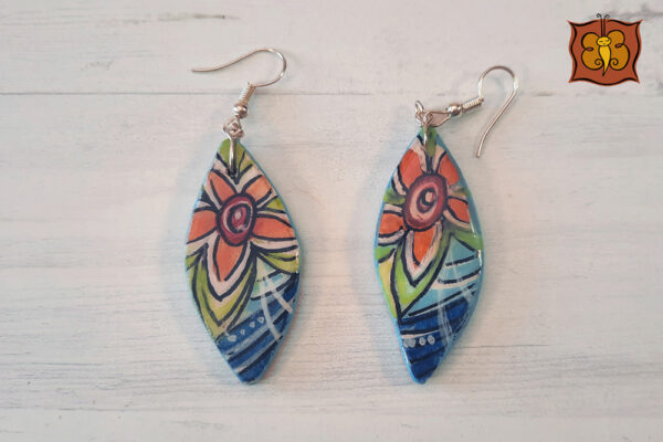 Conjunto collar y pendientes de madera - Imagen 11
